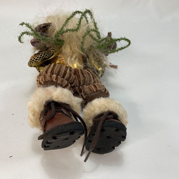 Old World Folk Art St Nick Santa Rustic Velvet Ethnic Garland 12" Christmas Doll - Picture 9 of 10